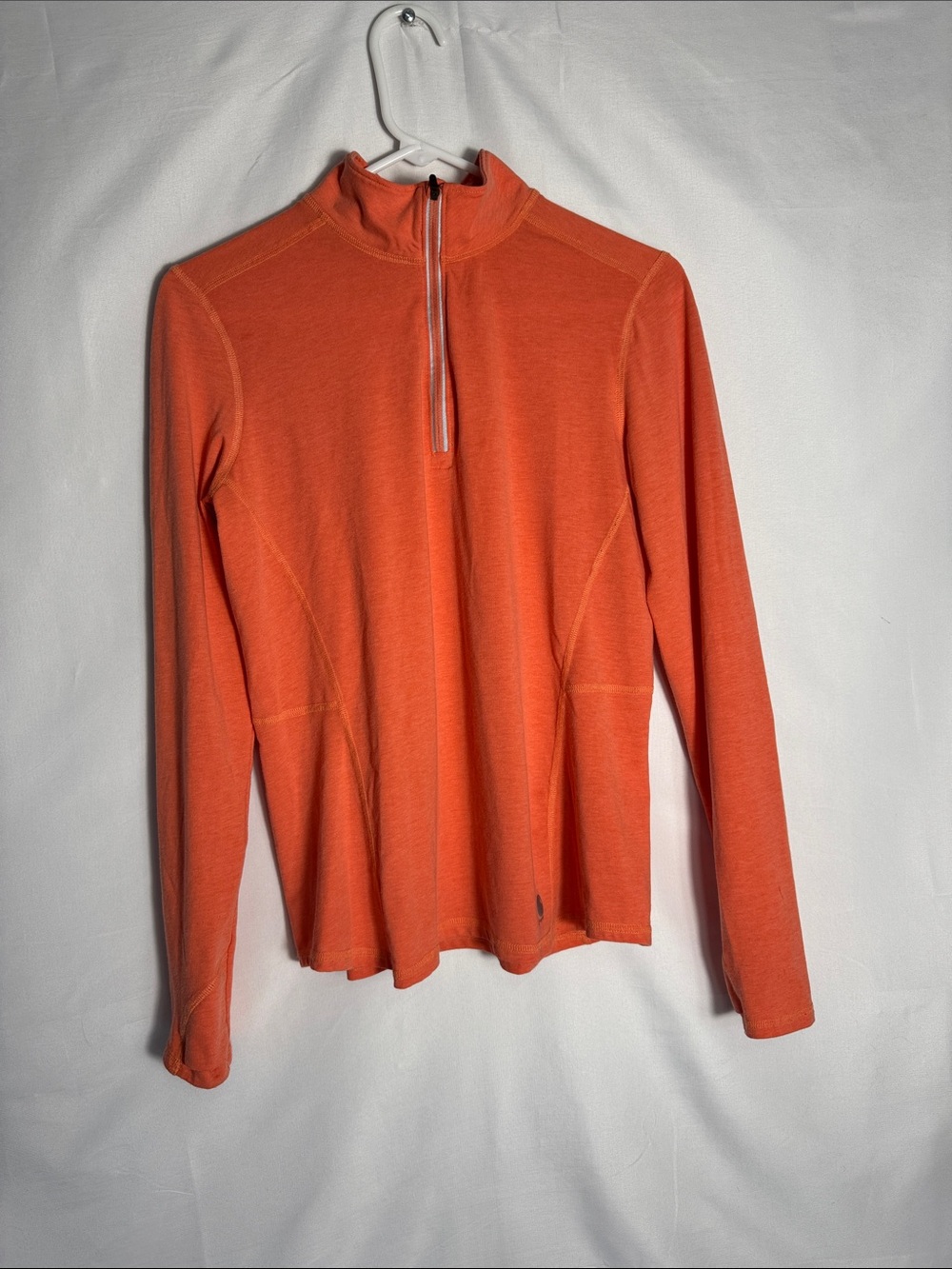 Carhartt Force Women’s 1/4 Zip Pullover Coral Orange Active Shirt Small